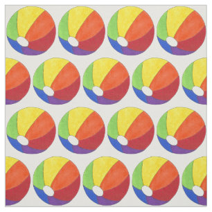 Rainbow Beach Balls Beachball Summer Fabric Stof
