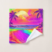 Rainbow Beach: Cartoonspelletje Bad Handdoek (Wasdoekje)