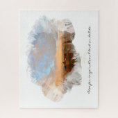 *~* Rainbow Beach Floral Ocean Artsy AR11 Jigzaag Legpuzzel (Verticaal)