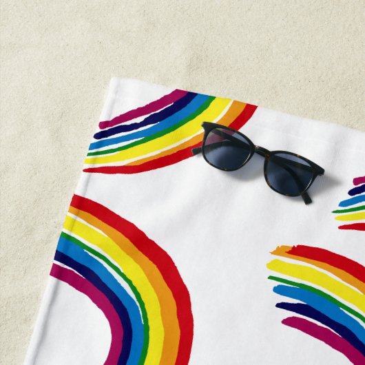 RAINBOW BEACH TOWELS STRANDLAKEN (In situ)