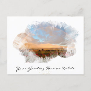 *~* Rainbow Beach Waves Ocean Artsy Floral AR11  Briefkaart