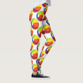 Rainbow Beachball Summer Beach Party Ball Leggings (Rechts)