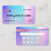Rainbow Beauty Salon Loyalty Kaarten Visitekaartje (Voorkant / Achterkant)