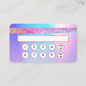 Rainbow Beauty Salon Loyalty Kaarten Visitekaartje (Achterkant)