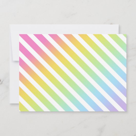 Rainbow Bedankt Fotokaart - Pastel Kaart (Achterkant)