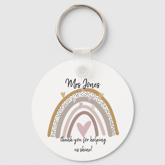 Rainbow bedankt leraar cadeau sleutelhanger (Voorkant)