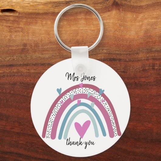 Rainbow bedankt leraar cadeau sleutelhanger (Voorkant)