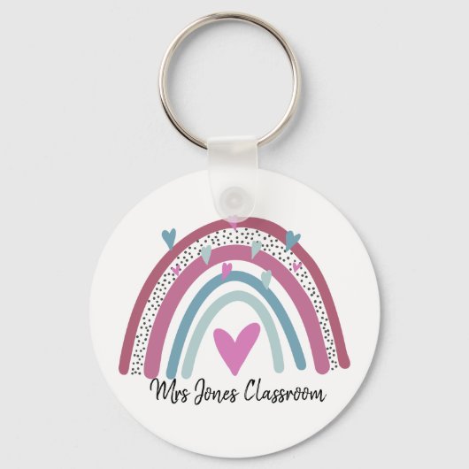 Rainbow bedankt leraar cadeau sleutelhanger (Achterkant)