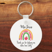 Rainbow bedankt leraar cadeausleutel ring sleutelhanger (Voorkant)