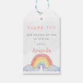 Rainbow Bedankt Verjaardagsfeest Favoriet Gift Lab Cadeaulabel (Voorkant)