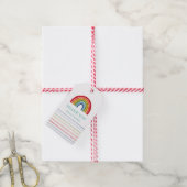 Rainbow Bedankt voor je plezier Cadeaulabel (Met Touw)