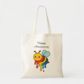 Rainbow Bee-Butterfly - Gelukkig Jubileum Tote Bag (Voorkant)