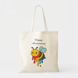 Rainbow Bee-Butterfly - Gelukkig Jubileum Tote Bag