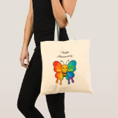 Rainbow Bee-Butterfly - Gelukkig Jubileum Tote Bag (Voorkant (product))