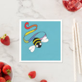 Rainbow Bee Cocktail Napkins Servet (Insitu)