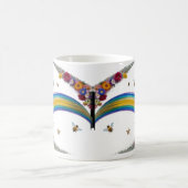 Rainbow Bee Floral Glitter Sparkle Classic Mug Koffiemok (Center)