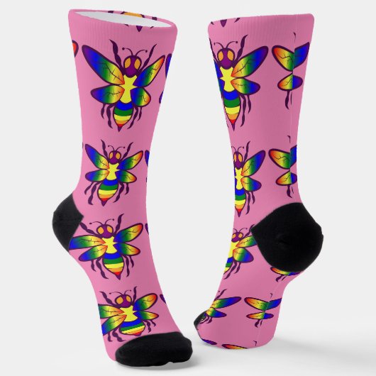 Rainbow Bee Thunder_Cove Sokken (Gebogen)