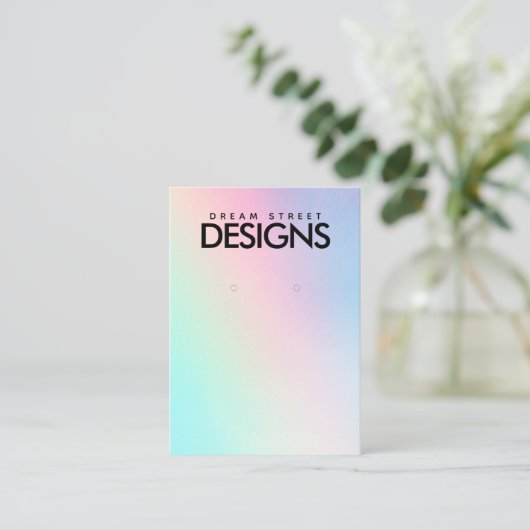 Rainbow-beeldscherm voor pasteelregenboogverhardin visitekaartje (Staand voorkant)