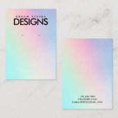 Rainbow-beeldscherm voor pasteelregenboogverhardin visitekaartje (Voorkant / Achterkant)