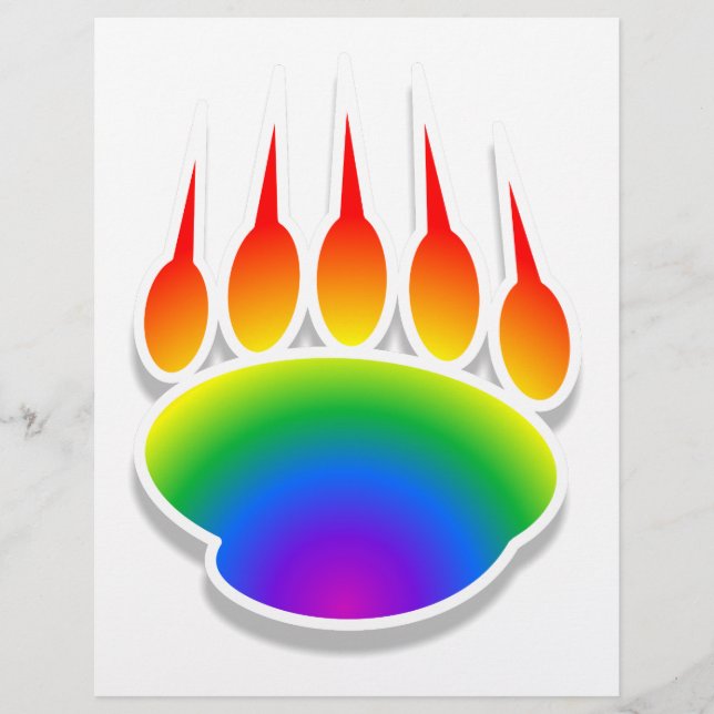 Rainbow Beer Paw Print (Voorkant)
