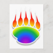 Rainbow Beer Paw Print Briefkaart (Voorkant)