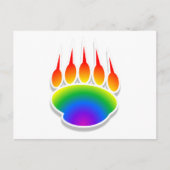 Rainbow Beer Paw Print Briefkaart (Voorkant)