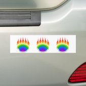 Rainbow Beer Paw Print Bumpersticker (Op auto)
