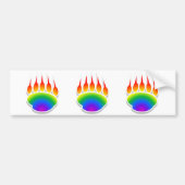 Rainbow Beer Paw Print Bumpersticker (Voorkant)