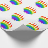 Rainbow Beer Paw Print Cadeaupapier (Hoek)