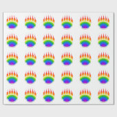 Rainbow Beer Paw Print Cadeaupapier (Vlak)