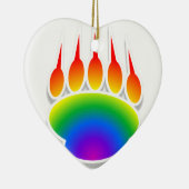 Rainbow Beer Paw Print Keramisch Ornament (Rechts)