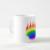 Rainbow Beer Paw Print Koffiemok (Voorkant links)