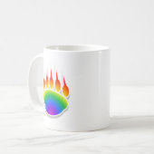 Rainbow Beer Paw Print Koffiemok (Voorkant links)