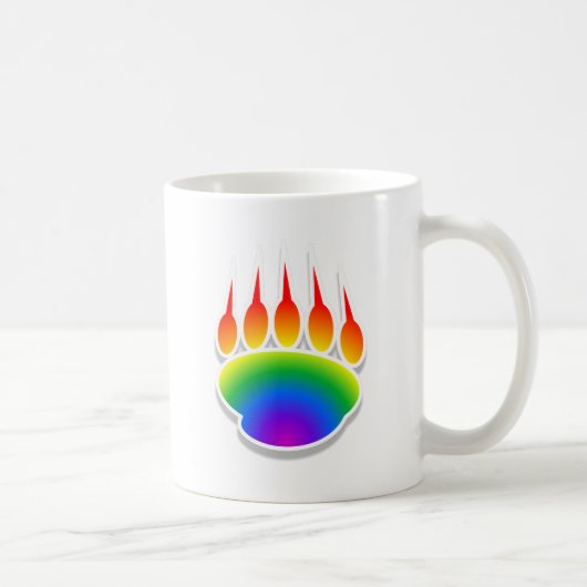 Rainbow Beer Paw Print Koffiemok (Rechts)