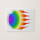 Rainbow Beer Paw Print Legpuzzel (Horizontaal)