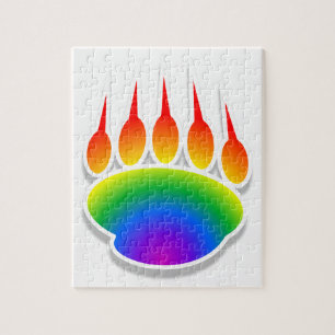 Rainbow Beer Paw Print Legpuzzel
