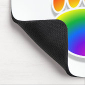 Rainbow Beer Paw Print Muismat (Hoek)