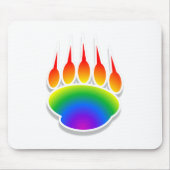 Rainbow Beer Paw Print Muismat (Voorkant)