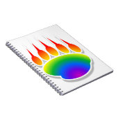 Rainbow Beer Paw Print Notitieboek (Rechterzijde)