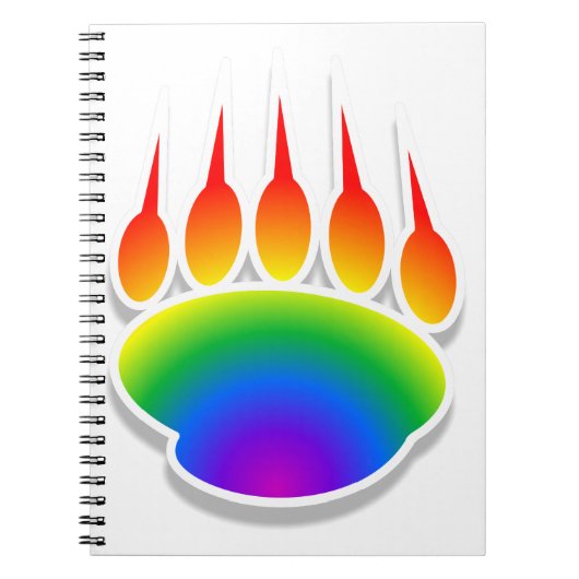 Rainbow Beer Paw Print Notitieboek (Voorkant)