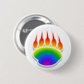 Rainbow Beer Paw Print Ronde Button 5,7 Cm (Voorkant /achterkant)