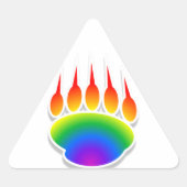 Rainbow Beer Paw Print Sticker (Voorkant)