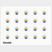 Rainbow Beer Paw Print Sticker (Vel)