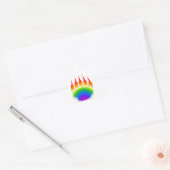 Rainbow Beer Paw Print Sticker (Envelop)