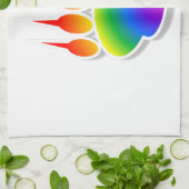 Rainbow Beer Paw Print Theedoek (Gevouwen)