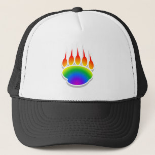 Rainbow Beer Paw Print Trucker Pet