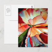 Rainbow Begonia flower waterverf originele kunst Briefkaart (Voorkant / Achterkant)