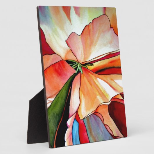 Rainbow Begonia flower waterverf originele kunst Fotoplaat (Zijkant)