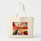 Rainbow Begonia flower waterverf originele kunst Grote Tote Bag (Voorkant)