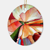 Rainbow Begonia flower waterverf originele kunst Keramisch Ornament (Links)